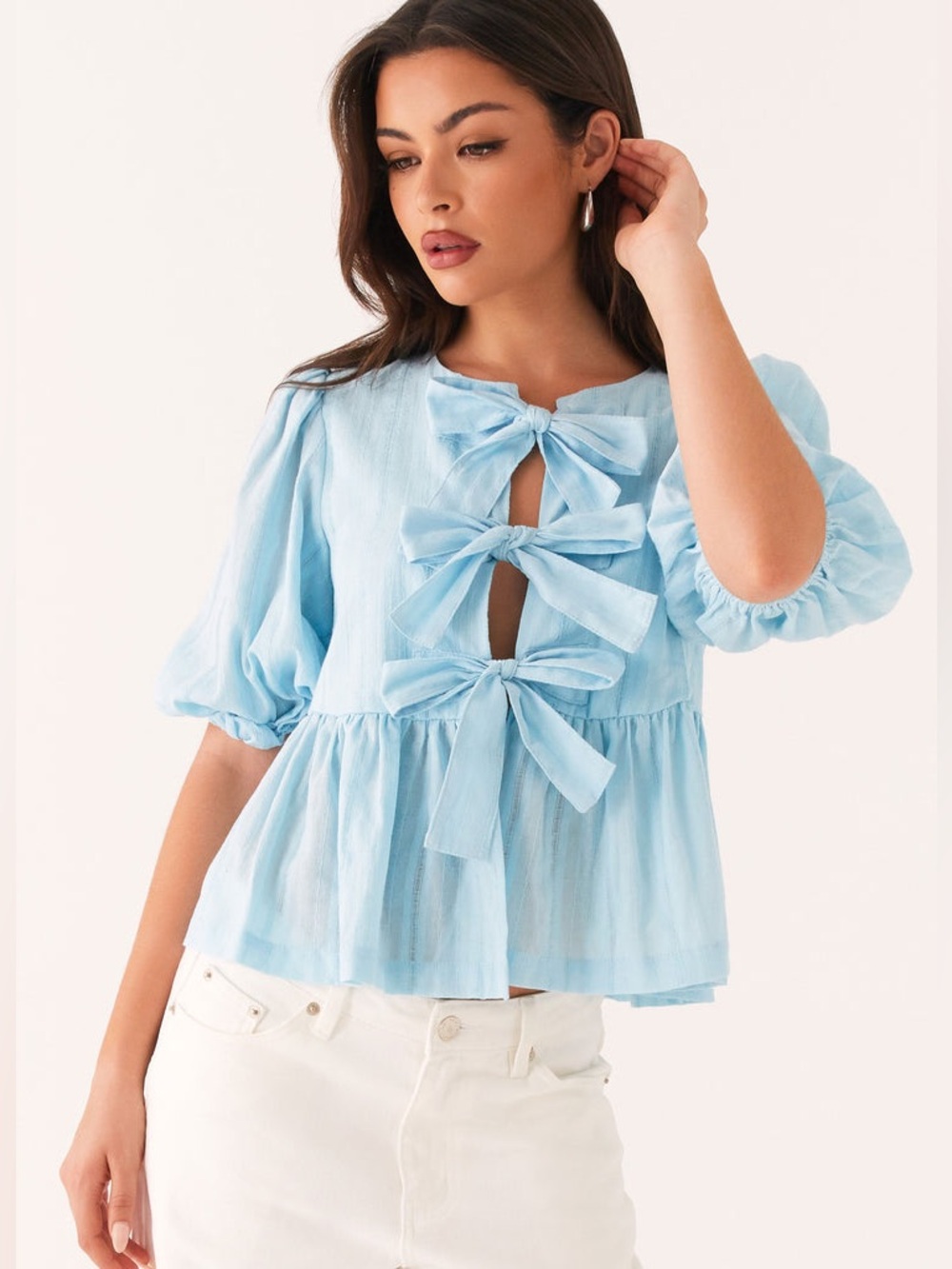 Peppermayo Western Wind Tie Top - Blue